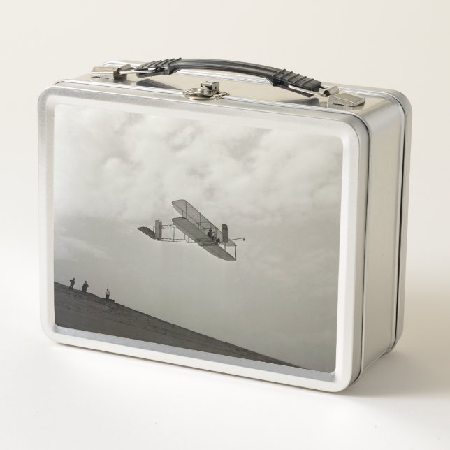 Glider Test Flight Aviation Wright Brothers Metal Lunch Box (Front)