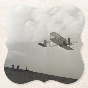Glider Test Flight Aviation Wright Brothers Paper Coaster