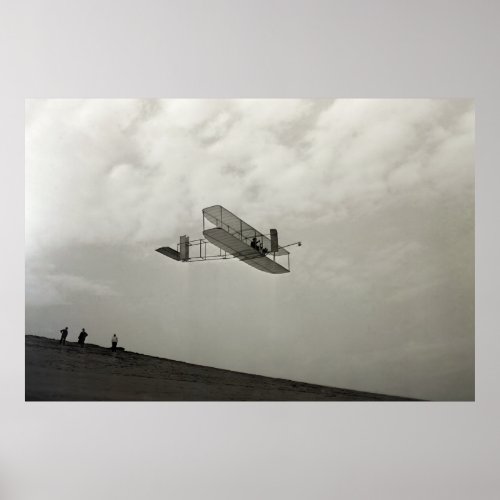 Glider Test Flight Aviation Wright Brothers Poster