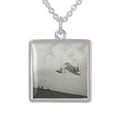 Glider Test Flight Aviation Wright Brothers Sterling Silver Necklace