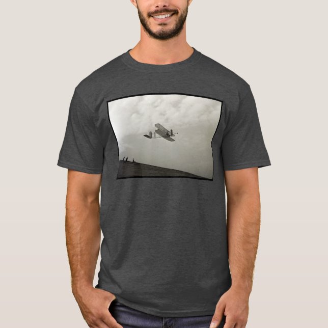 Glider Test Flight Aviation Wright Brothers T-Shirt (Front)