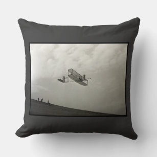 Glider Test Flight Aviation Wright Brothers Throw Pillow
