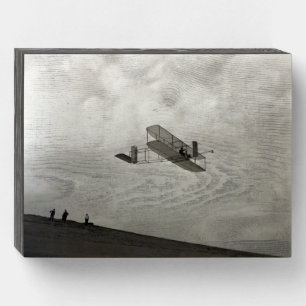 Glider Test Flight Aviation Wright Brothers Wooden Box Sign
