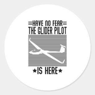 Gliders Pilot   Gliding Glide Thermals Hobby Gifts Classic Round Sticker