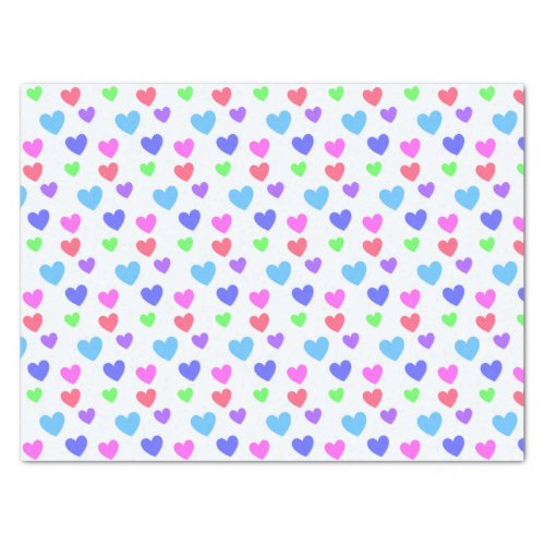 Gliding Hearts _ Assorted Pastel Colors Tissue Paper