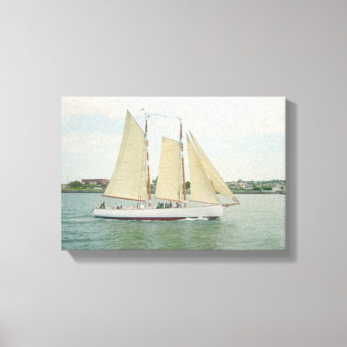 Gliding in Full Sail Canvas Wall Hanging