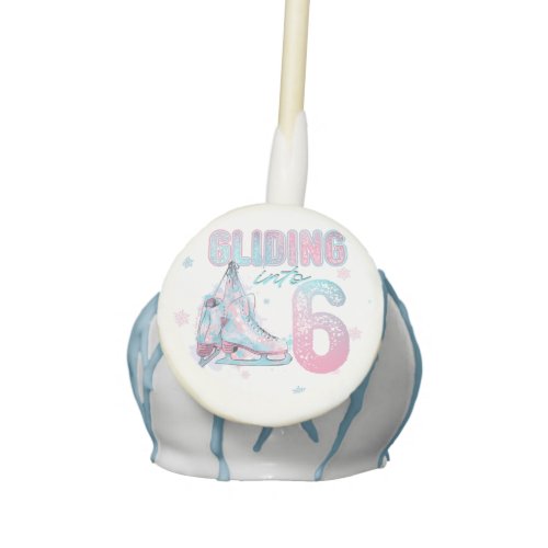 Gliding into 6 Ice skating Cake Pops