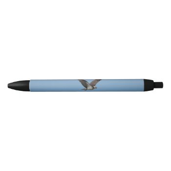 Gliding Osprey Black Ink Pen by WildlifeAnimals at Zazzle