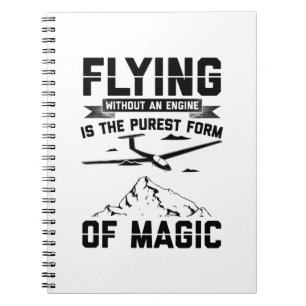 Gliding Pilot Glider Hobby Sailplane Gift Idea Notebook