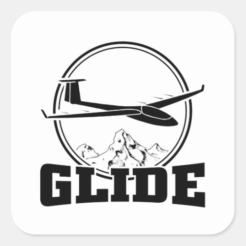 Gliding  Pilot Glider Thermals Soaring Soar Gifts Square Sticker