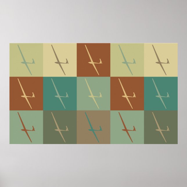 Gliding Pop Art Poster (Front)