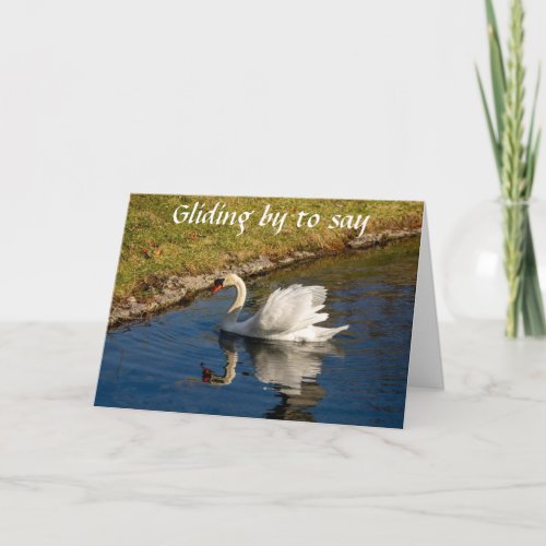 GLIDING SWAN SAYS CONGRATULATIONS TO YOU CARD