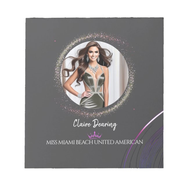 Glimmer Dust Titleholder Photo Notepad (Front)