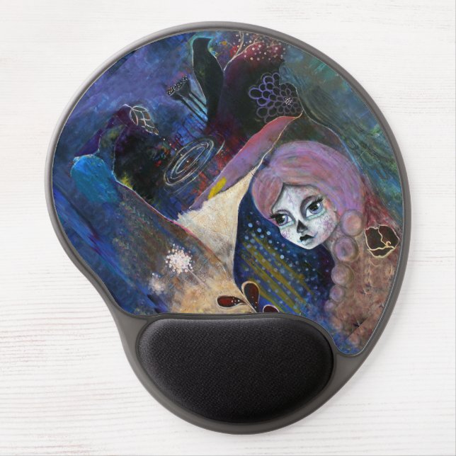 "Glimmer" gel mouse pad, Dia de Los Muertos Gel Mouse Pad (Front)