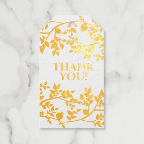 Glimmer Shine Thank You Branches  Birds Papercut Foil Gift Tags