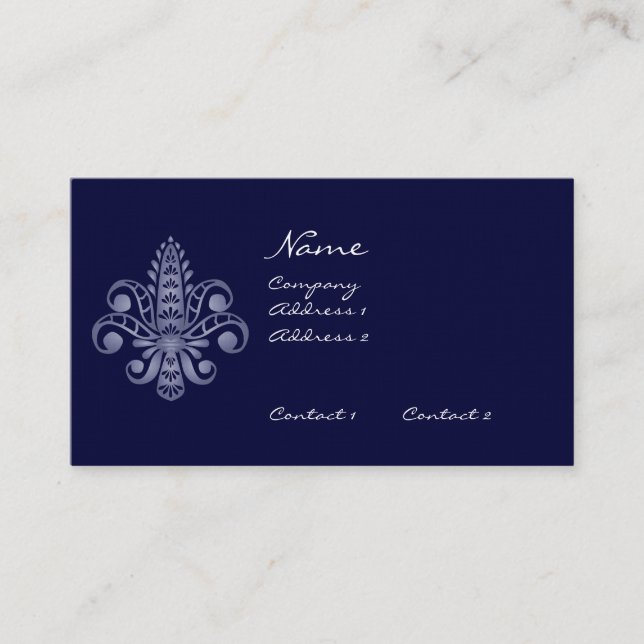 Glimmericks Fleur de Lis Business Card (Front)
