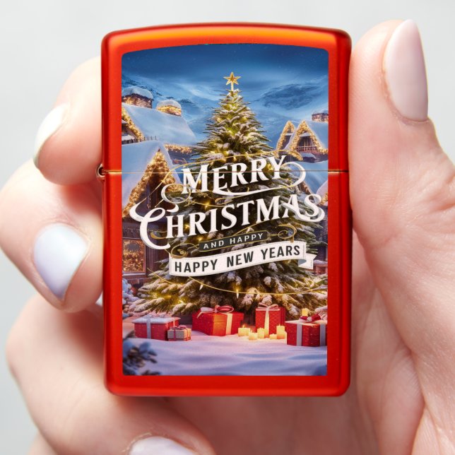 Glimmering Christmas Magic  Zippo Lighter (In Hand)