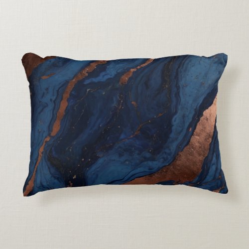 Glimmering Fusion of Sparkle Dark Blue Texture Accent Pillow
