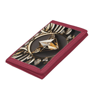**"Glimmering Memories: The Diamond Design Photo W Trifold Wallet