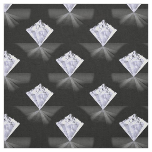 Glimmering Midnight Diamonds Fabric