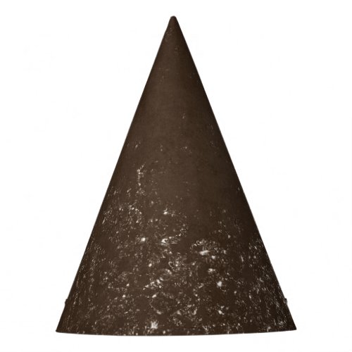 Glimmery Bronze Grunge  Gorgeous Brown Damask Party Hat