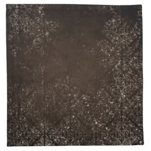 Glimmery Bronze Grunge Rich Brown Glam Damask Cloth Napkin
