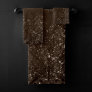 Glimmery Brown Grunge | Gorgeous Bronze Damask Bath Towel Set