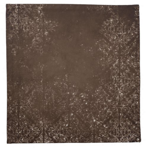 Glimmery Brown Grunge  Gorgeous Bronze Damask Cloth Napkin