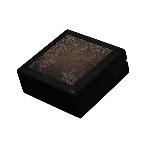 Glimmery Brown Grunge  Gorgeous Bronze Damask Gift Box