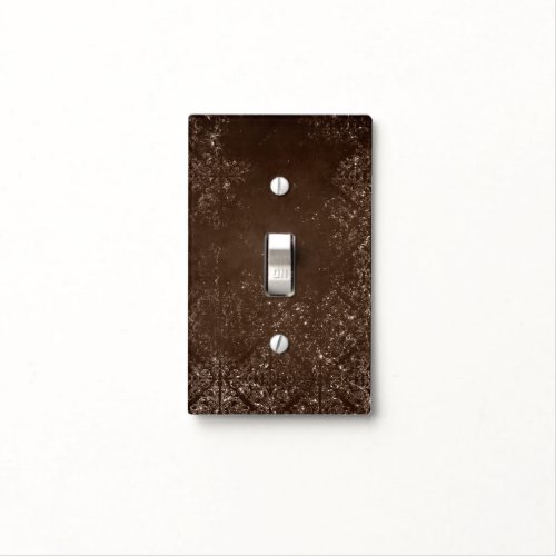 Glimmery Brown Grunge  Gorgeous Bronze Damask Light Switch Cover