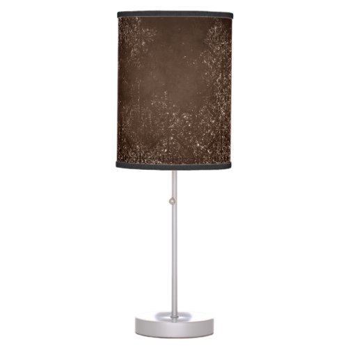 Glimmery Brown Grunge  Gorgeous Bronze Damask Table Lamp