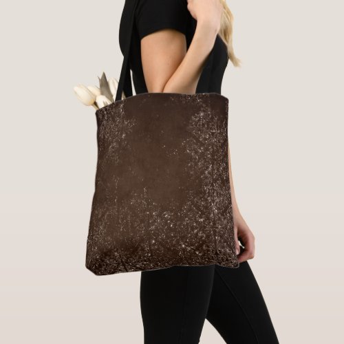 Glimmery Brown Grunge  Gorgeous Bronze Damask Tote Bag