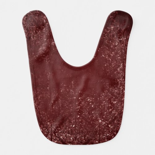 Glimmery Henna Grunge  Dark Blood Red Damask Baby Bib