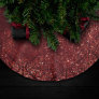 Glimmery Henna Grunge | Dark Blood Red Damask Brushed Polyester Tree Skirt