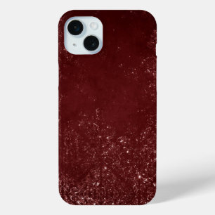 Glimmery Henna Grunge   Rich Blood Red Glam Damask iPhone 15 Plus Case