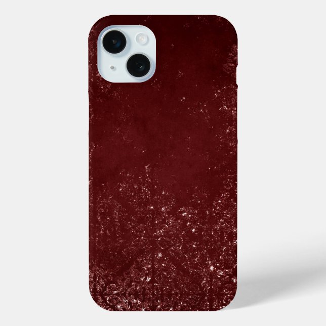 Glimmery Henna Grunge | Rich Blood Red Glam Damask Case-Mate iPhone Case (Back)