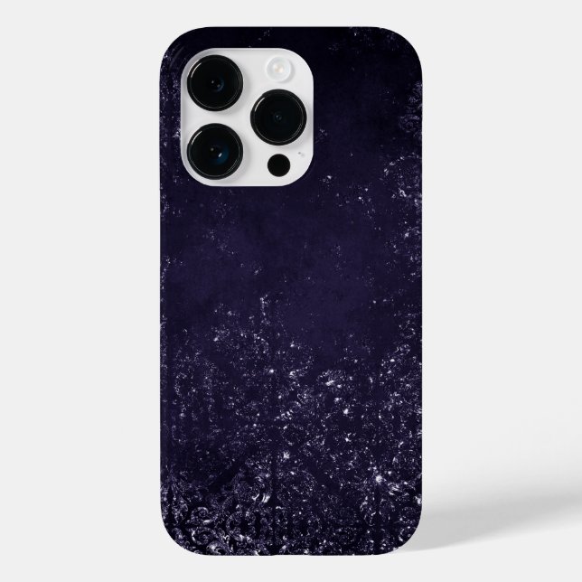 Glimmery Indigo Grunge | Midnight Purple Damask Case-Mate iPhone Case (Back)
