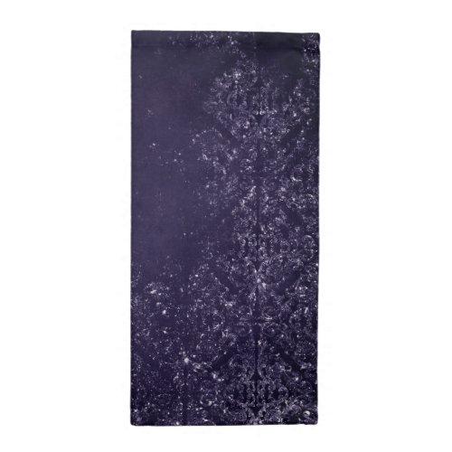 Glimmery Indigo Grunge  Midnight Purple Damask Cloth Napkin