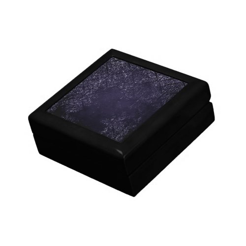 Glimmery Indigo Grunge  Midnight Purple Damask Gift Box