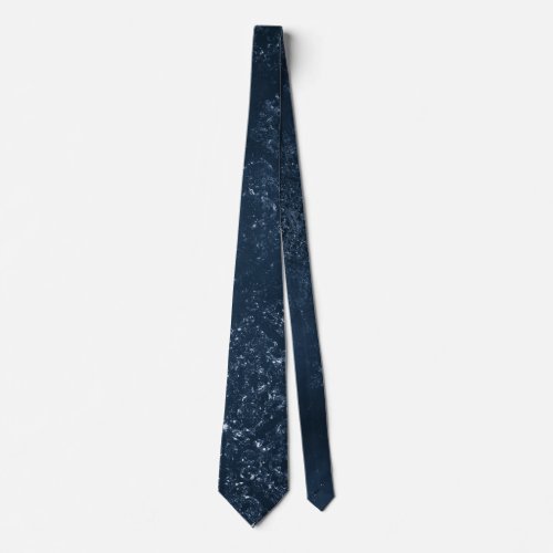 Glimmery Navy Grunge  Dark Blue Luxurious Damask Neck Tie