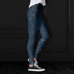 Glimmery Navy Grunge | Dark Sapphire Blue Damask Leggings<br><div class="desc">90s Grunge, All Grown Up! Rich and sophisticated damask with an intense baroque sparkle in a deep moody hued jewel tone for a luxurious, dramatic, or edgy palette. This 1990s inspired vintage grunge texture features a gorgeous unisex (yet feminine) abstract gradient that adds perfect pop of color. For coordinating products...</div>