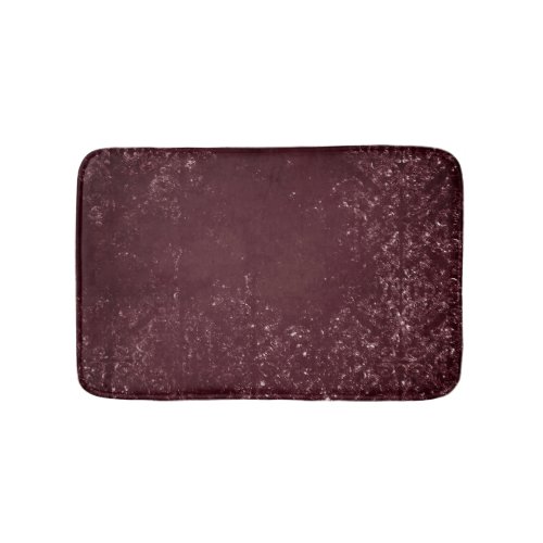 Glimmery Wine Grunge  Sangria Bordeaux Damask Bath Mat