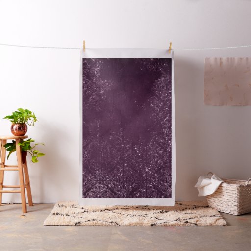 Glimmery Wine Grunge | Sangria Bordeaux Damask Fabric