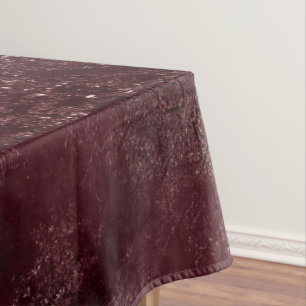 Glimmery Wine Grunge Sangria Bordeaux Damask Tablecloth