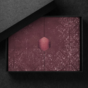 Glimmery Wine Grunge Sangria Bordeaux Damask Tissue Paper