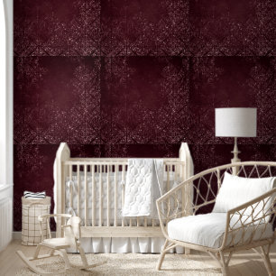 Glimmery Wine Grunge Sangria Bordeaux Damask Wallpaper