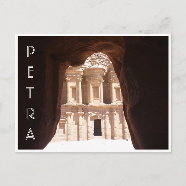 glimpsed monastery petra postcard (Front)