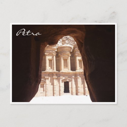 glimpses monastery petra postcard