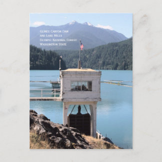 Glines Canyon Dam, Lake Mills, Washington Postcard