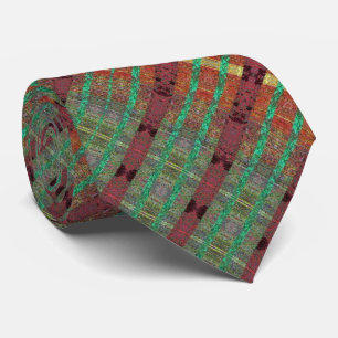 Glinted Weave Green Rust & Gold Tie
